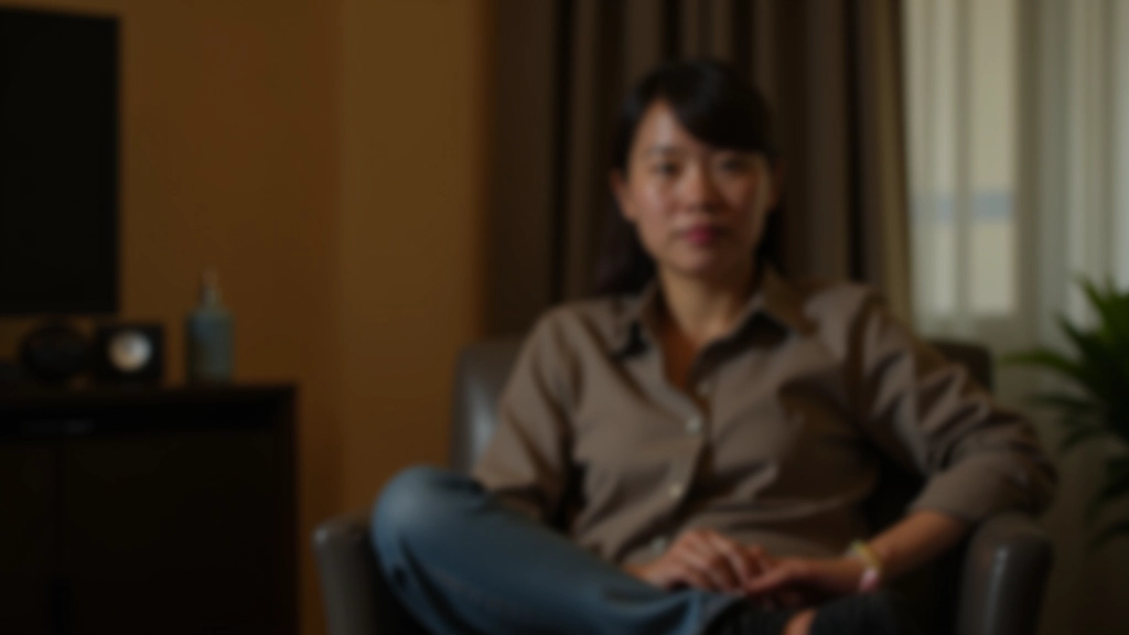 Professional in relaxed posture during evening hours, away from desk, showing work-life separation and stress relief